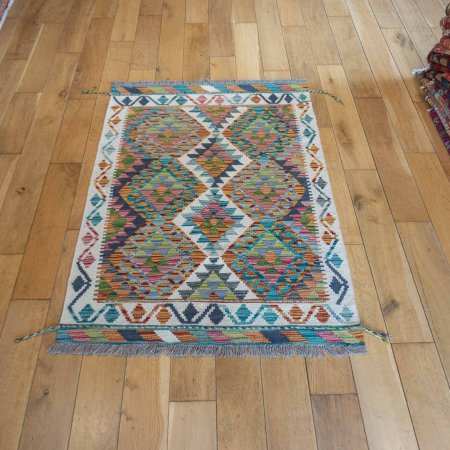 Hand-Made Mazar Kilim From Afghanistan