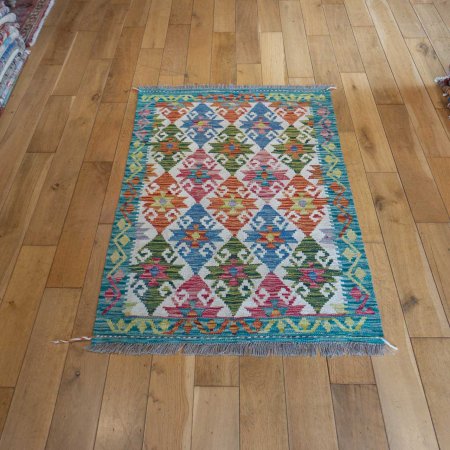 Hand-Made Mazar Kilim From Afghanistan