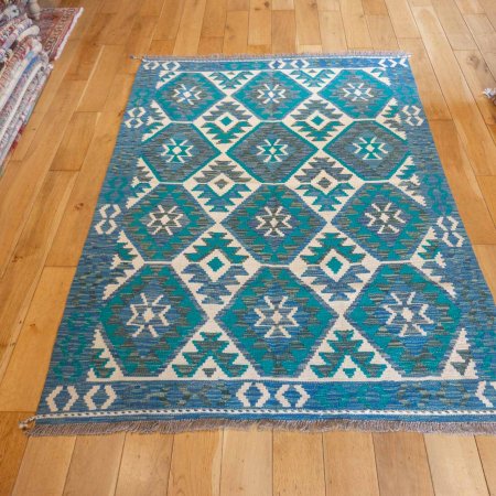 Hand-Made Mazar Kilim From Afghanistan