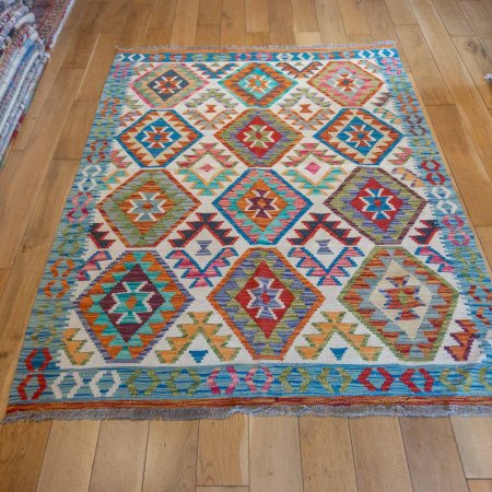 Hand-Made Mazar Kilim From Afghanistan