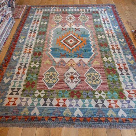 Hand-Made Mazar Kilim From Afghanistan