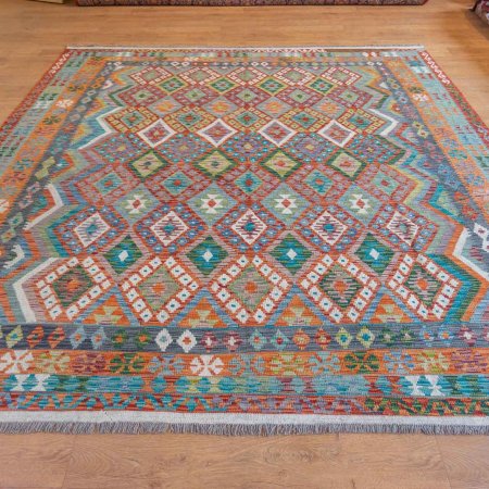 Hand-Made Mazar Kilim From Afghanistan