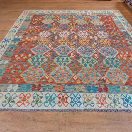 Hand-Made Mazar Kilim From Afghanistan