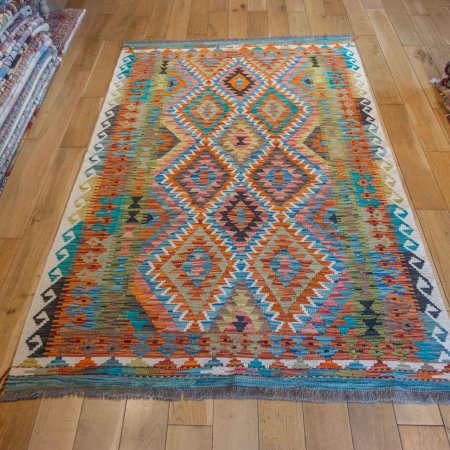 Hand-Made Mazar Kilim From Afghanistan