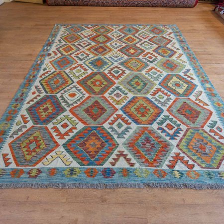 Hand-Made Mazar Kilim From Afghanistan