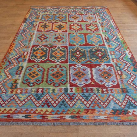 Hand-Made Mazar Kilim From Afghanistan