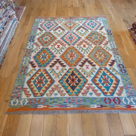 Hand-Made Mazar Kilim From Afghanistan