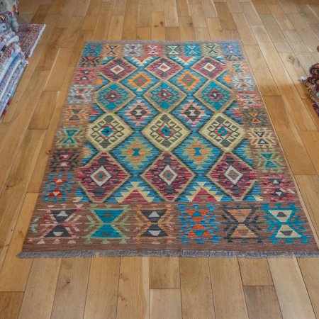 Hand-Made Mazar Kilim From Afghanistan