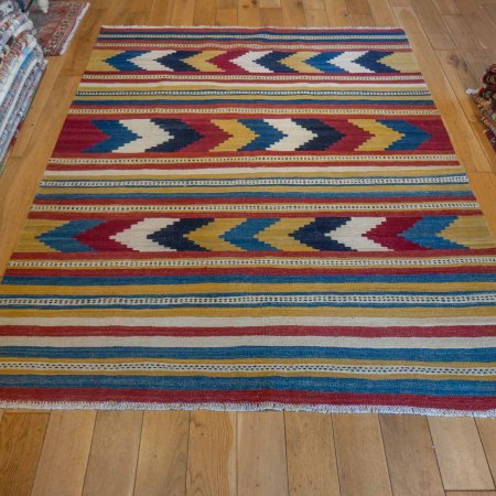 Hand-Made Mazar Kilim From Afghanistan