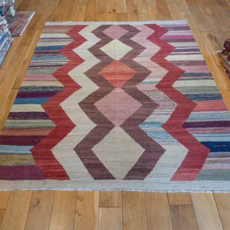 Hand-Made Mazar Kilim From Afghanistan