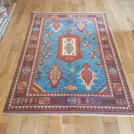 Hand-Knotted Waziri Rug From Afghanistan