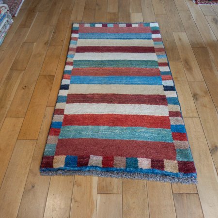 Hand-Knotted Gabbeh Rug From Iran (Persian)