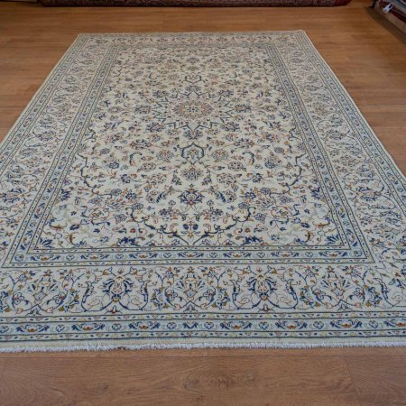 Hand-Knotted Kashan Rug From Iran (Persian)