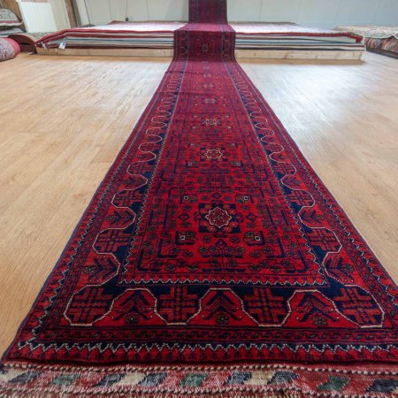 Hand-Knotted Khan Mahomadi Runner From Afghanistan
