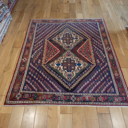 Hand-Knotted Afshah Rug From Iran (Persian)