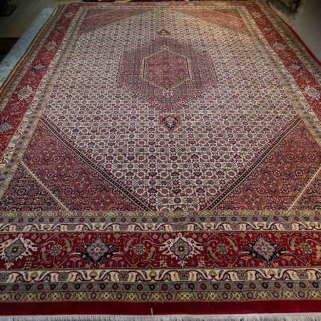 Hand-Knotted Indo Bidjar Rug From India