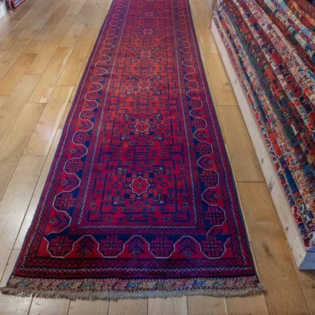 Hand-Knotted Khan Mahomadi Runner From Afghanistan