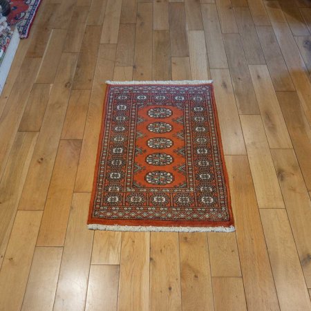 Hand-Knotted Bokhara Rug From Pakistan