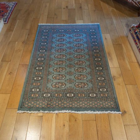 Hand-Knotted Bokhara Rug From Pakistan