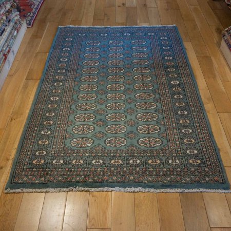 Hand-Knotted Bokhara Rug From Pakistan