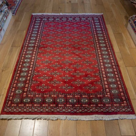 Hand-Knotted Bokhara Rug From Pakistan