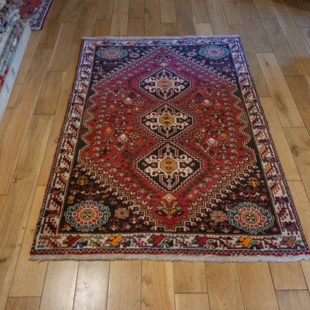 Hand-Knotted Qashgai Rug From Iran (Persian)