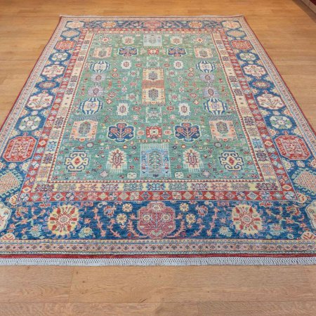 Hand-Knotted Waziri Rug From Afghanistan