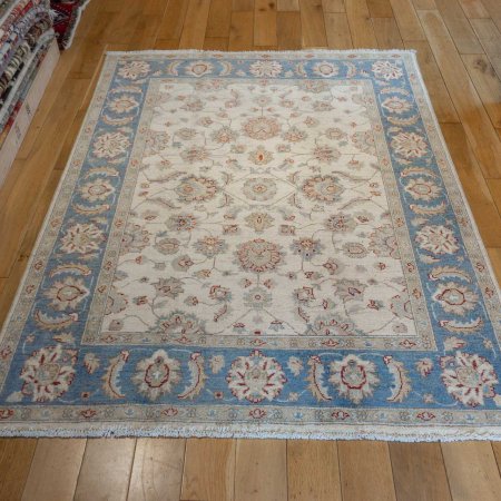 Hand-Knotted Ziegler Rug From Afghanistan