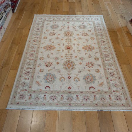 Hand-Knotted Ziegler Rug From Afghanistan