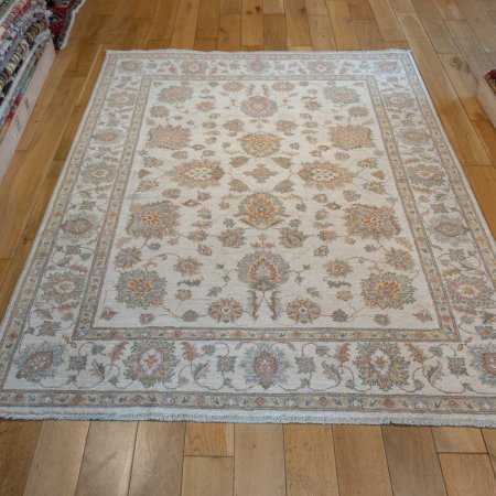 Hand-Knotted Ziegler Rug From Afghanistan