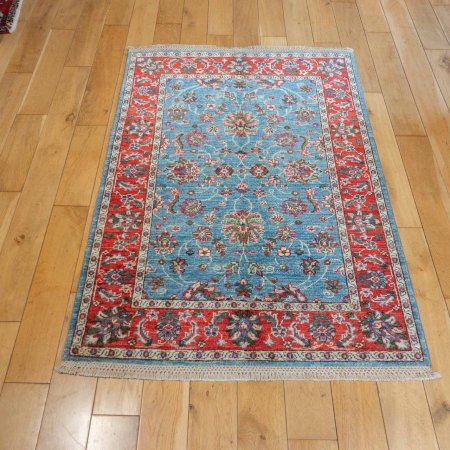 Hand-Knotted Ziegler Rug From Afghanistan