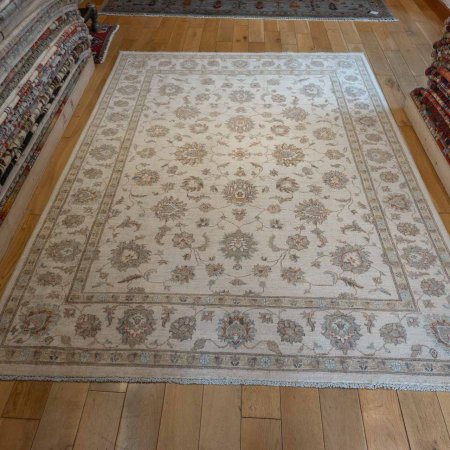 Hand-Knotted Ziegler Rug From Afghanistan