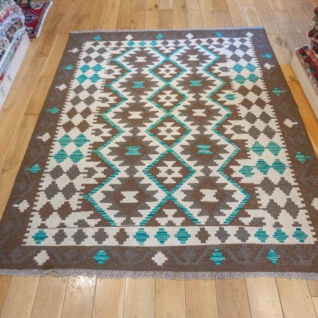 Hand-Made Mazar Kilim From Afghanistan