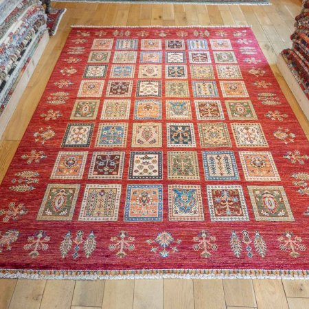 Hand-Knotted Afghan Bahtiar  Rug From Afghanistan