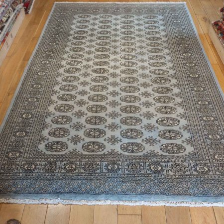 Hand-Knotted Bokhara Rug From Pakistan