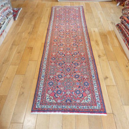 Hand-Knotted Hosseinabad Runner From Iran (Persian)