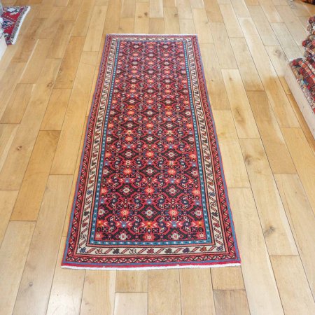 Hand-Knotted Hosseinabad Runner From Iran (Persian)