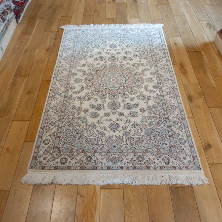 Hand-Knotted Nain Rug From Iran (Persian)