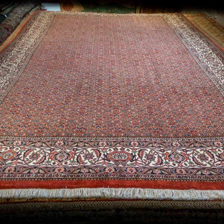 Hand-Knotted Fine Bidjar Rug From Iran (Persian)