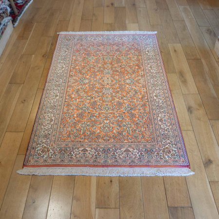 Hand-Knotted Kashmir Rug From India