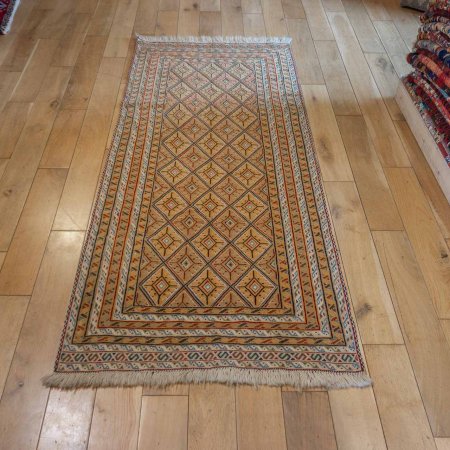 Hand-Knotted Fine Mushwani Runner From Afghanistan
