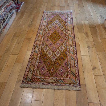 Hand-Knotted Fine Mushwani Runner From Afghanistan