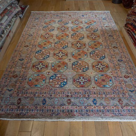Hand-Knotted Ersari Rug From Pakistan