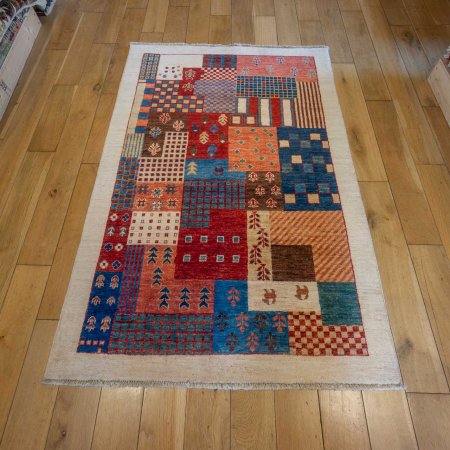 Hand-Knotted Loribaft Rug From Afghanistan