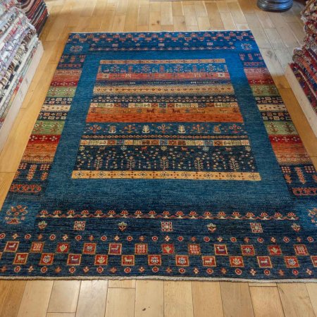 Hand-Knotted Loribaft Rug From Afghanistan
