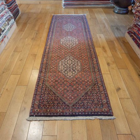 Hand-Knotted Bidjar Runner From Iran (Persian)