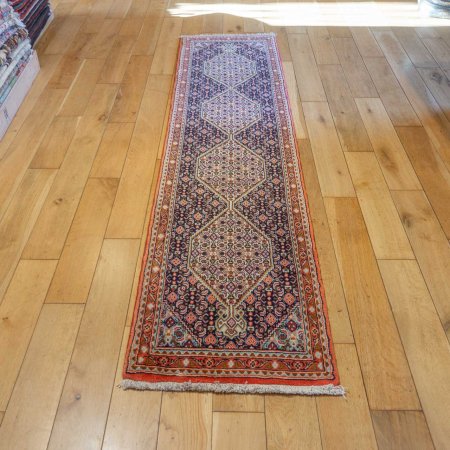 Hand-Knotted Senneh Runner From Iran (Persian)