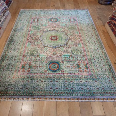 Hand-Knotted Fine Mamluk Rug From Afghanistan