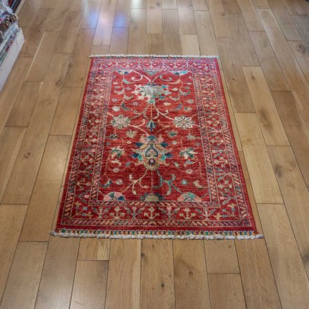 Hand-Knotted Sultanabad Rug From Afghanistan