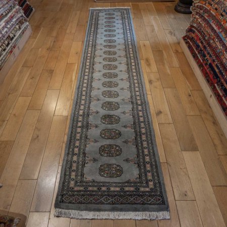 Hand-Knotted Bokhara Runner From Pakistan